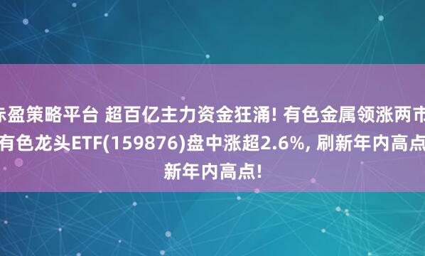 赤盈策略平台 超百亿主力资金狂涌! 有色金属领涨两市! 有色龙头ETF(159876)盘中涨超2.6%, 刷新年内高点!
